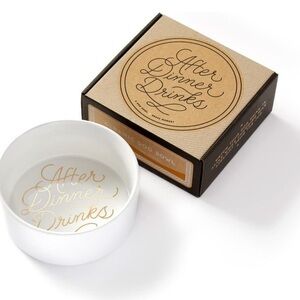 2 Pc Brass Monkey "After Dinner Drinks" Ceramic Dog Bowl and Upcountry Collar